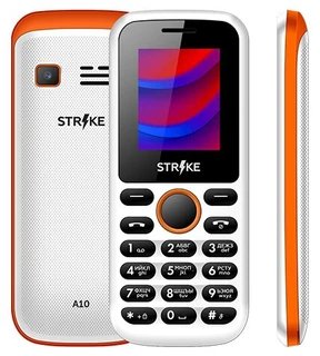 Сотовый телефон Strike A10 Белый/Оранжевый