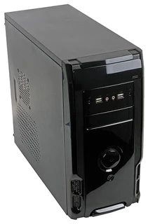 Уценка! Корпус Sunpro AROMA II (mATX, 450W, 2x3.5" HDD, 1x5.25", 2xUSB, 2xAudio, черный) Сломана передняя панель 6/10 