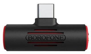 Адаптер Borofone BV8 USB-C - USB-C & 3.5mm jack черный 