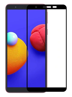 Защитное стекло для Samsung A013F Galaxy A01 Core Full, черная рамка