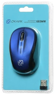 Мышь беспроводная OKLICK 665MW Black-Blue USB 