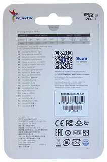 Карта памяти microSDXC ADATA Premier 64GB + SD adapter (AUSDX64GUICL10-RA1) 
