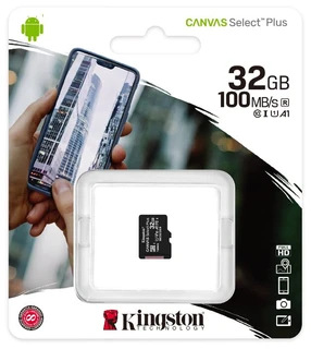 Карта памяти microSDHC Kingston Canvas Select Plus 32GB (SDCS2/32GBSP) 