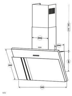 Вытяжка CENTEK CT-1827-60 Black 