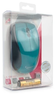 Мышь беспроводная Gembird MUSW-320-B Blue USB 