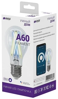 Лампа светодиодная HIPER IoT A60 Filament E27 