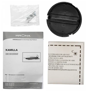 Встраиваемая вытяжка KRONA Kamilla Sensor 600 Glass White 