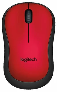 Мышь беспроводная Logitech M220 Silent красный 
