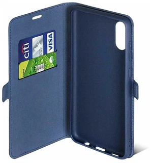 Чехол-книжка DF sFlip-85 (blue) для Samsung Galaxy A02, синий 