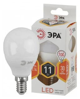 Лампа светодиодная  ЭРА LED P45-11W-827-E14 