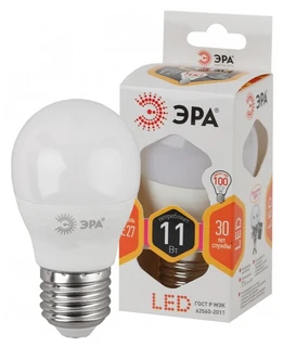 Лампа светодиодная ЭРА LED P45-11W-827-E27