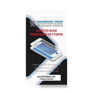 Защитное стекло DF zColor-11 для ZTE Blade A51, fullscreen+fullglue, черная рамка 