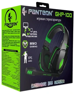 Гарнитура игровая PANTEON GHP-100 черный/зеленый 