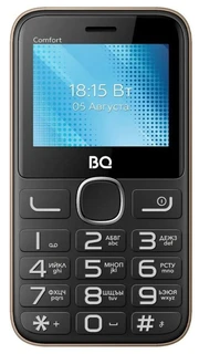 Сотовый телефон BQ 2301 Comfort черный/золотой 