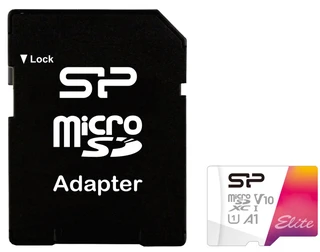 Карта памяти microSDXC 64Гб Silicon Power Elite A1 SP064GBSTXBV1V20SP