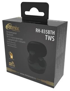 Наушники TWS Ritmix RH-835BTH Matte black 