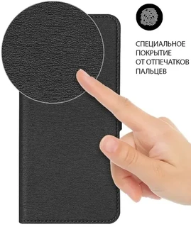 Чехол-книжка DF rmFlip-21 для Realme C21Y/C25Y, черный 