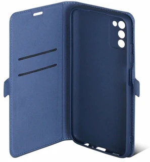 Чехол-книжка DF для Samsung Galaxy A03s, синий 