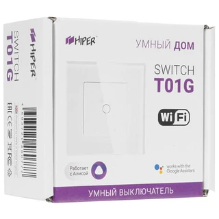 Умный выключатель HIPER IoT Switch T01G, белый 