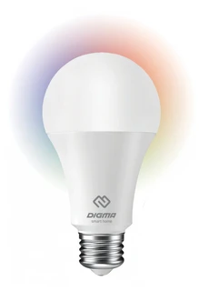 Умная лампа DIGMA DiLight E27 N1 RGB E27 8Вт 800lm Wi-Fi 