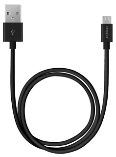 Кабель Deppa USB2.0 Am - microUSB (72103), черный 