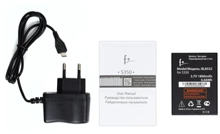 Сотовый телефон F+ S350 серебристый 