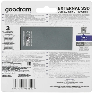 Внешний SSD GOODRAM SSD HL100 512GB 