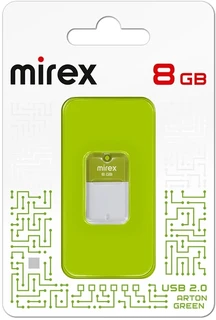 USB-накопитель Mirex Arton 8 ГБ, USB 2.0, зеленый 