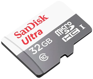 Карта памяти MicroSD 32Gb Class 10 SanDisk Ultra 100MB/s + адаптер SD 