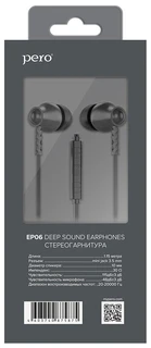 Гарнитура PERO EP06 Deep Sound черный 