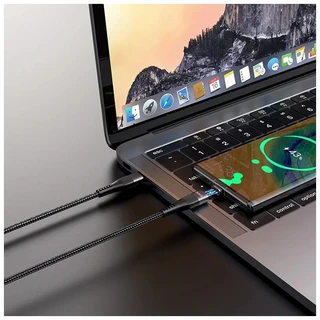 Кабель hoco U99 Vortex USB-C - USB-C, 1 м, 5 А, черный 