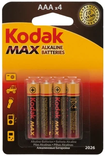 Батарейка Kodak Max Alkaline AAA LR03-4BL