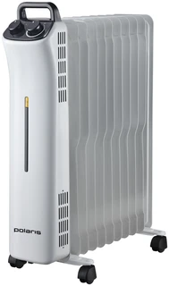 Масляный радиатор POLARIS POR 0425, 2500Вт, белый 