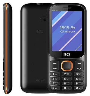 Сотовый телефон BQ 2820 Step XL+ черный/оранжевый