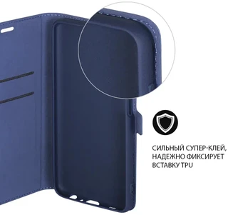 Чехол-книжка DF xiFlip-69 для Xiaomi Redmi Note 10/10S, синий 