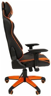 Кресло игровое Chairman game 44 чёрный/оранжевый 