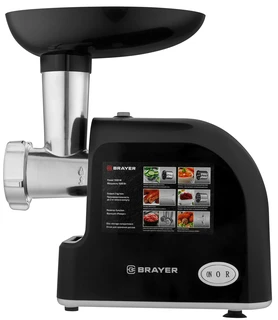 Электромясорубка BRAYER BR1603BK, черный 