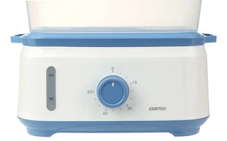 Пароварка CENTEK CT-1462, белый/голубой 