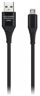 Кабель Smartbuy iK-12ERGbox USB - microUSB, 1 м, 2 A, черный