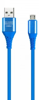 Кабель Smartbuy iK-12ERGbox USB - microUSB, 1 м, 2 A, синий