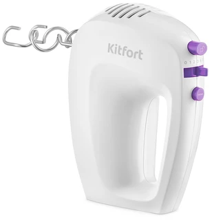 Миксер Kitfort КТ-3071-1 белый/фиолетовый 