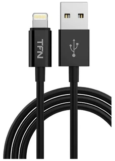 Кабель TFN CLIGUSB1MBK USB 2.0 Am - Lightning 8-pin, 1 м, черный 