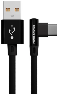 Кабель More choice K27a USB - Type-C, 1 м, 2.1 A, черный