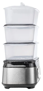 Пароварка CENTEK CT-1459, серебристый/черный 