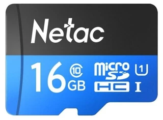 Карта памяти microSDHC Netac P500 Standard 16 ГБ + адаптер SD 