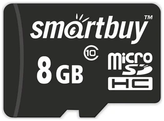 Карта памяти microSDHC 8Гб Smartbuy