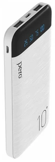 Внешний аккумулятор PERO PB03, 10000 мАч, белый 