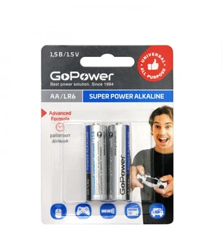 Батарейки GoPower LR06-2BL 