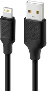 Кабель Unico USB - Lightning, 1 м, 2 А, черный 