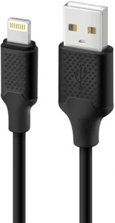 Кабель Unico USB - Lightning, 1 м, 2 А, черный